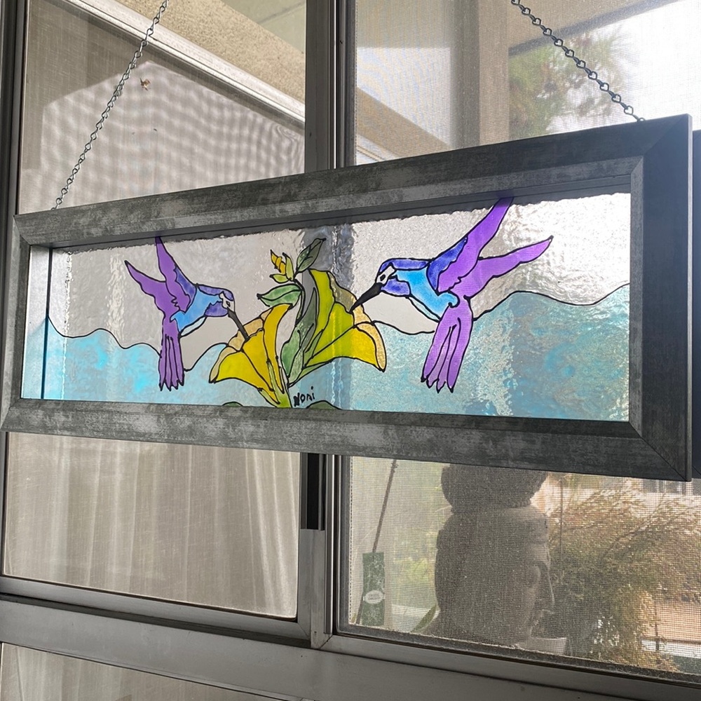 Beautiful large hummingbird sun catcher